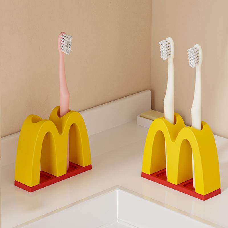 可爱麦当当牙刷置物支架化妆室洗漱台面牙膏收纳情侣两孔牙具座托,家庭/个人清洁工具,牙刷架/牙具座,淘宝优惠券,粉丝福利购,淘宝优惠卷