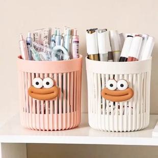 可爱笔筒大容量学生桌面收纳盒女孩办公室学生轻奢高级感创意摆件