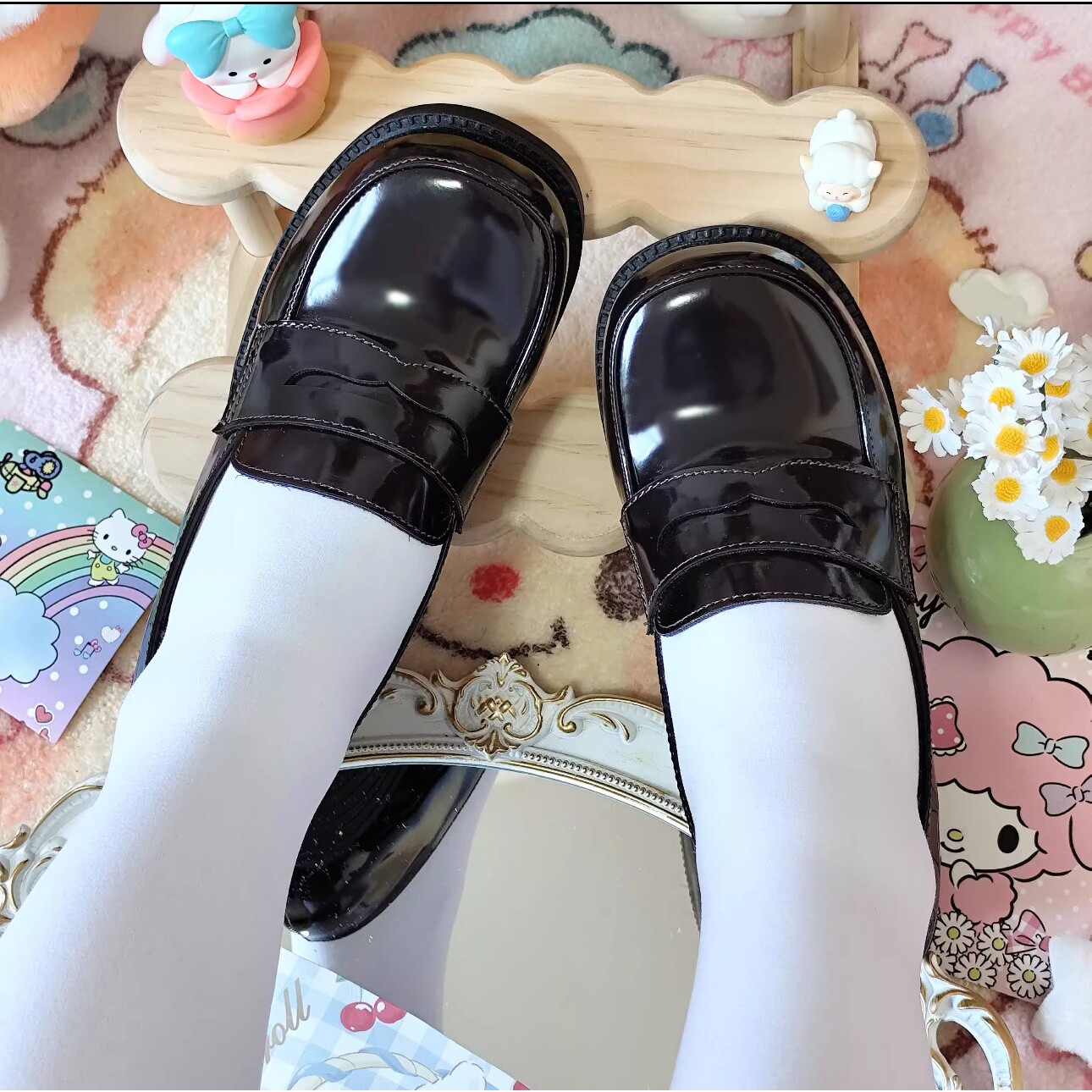 喵叔家制服鞋【熊熊高】原创春秋百搭增高圆头lolita鞋官方旗舰店图片