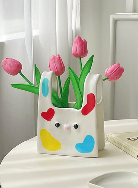 创意玄关花瓶摆件装饰品