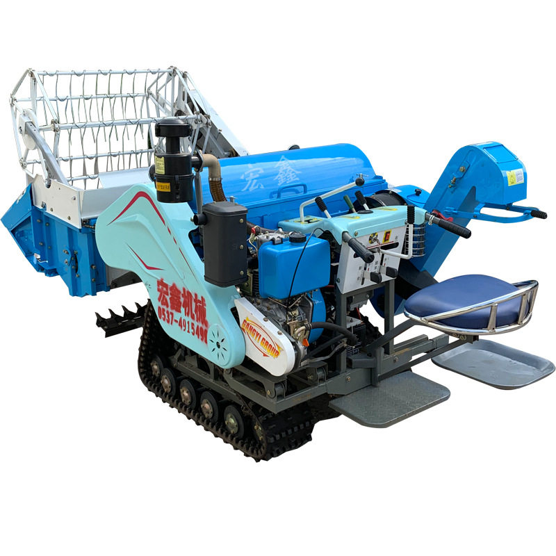 脱粒装袋两用水稻收割机 小型家用小麦大豆高粱油菜收割机收获机