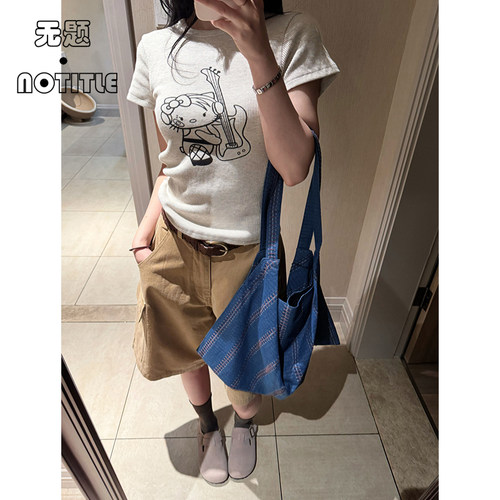 日系慵懒风帆布大容量包包学院风