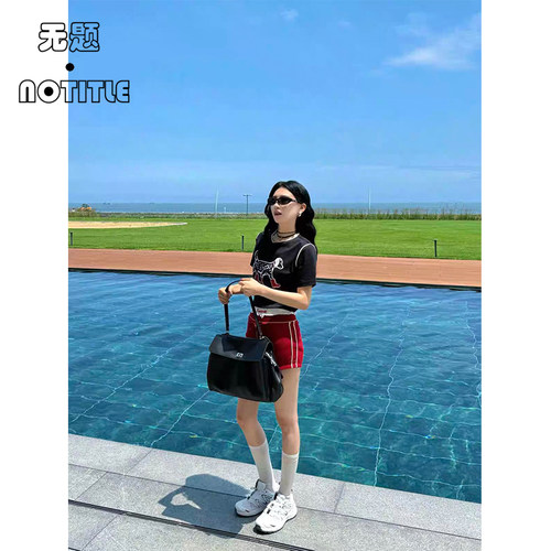 美式学院大容量托特包单肩斜挎手提腋下包jk少女包包 无题notitle