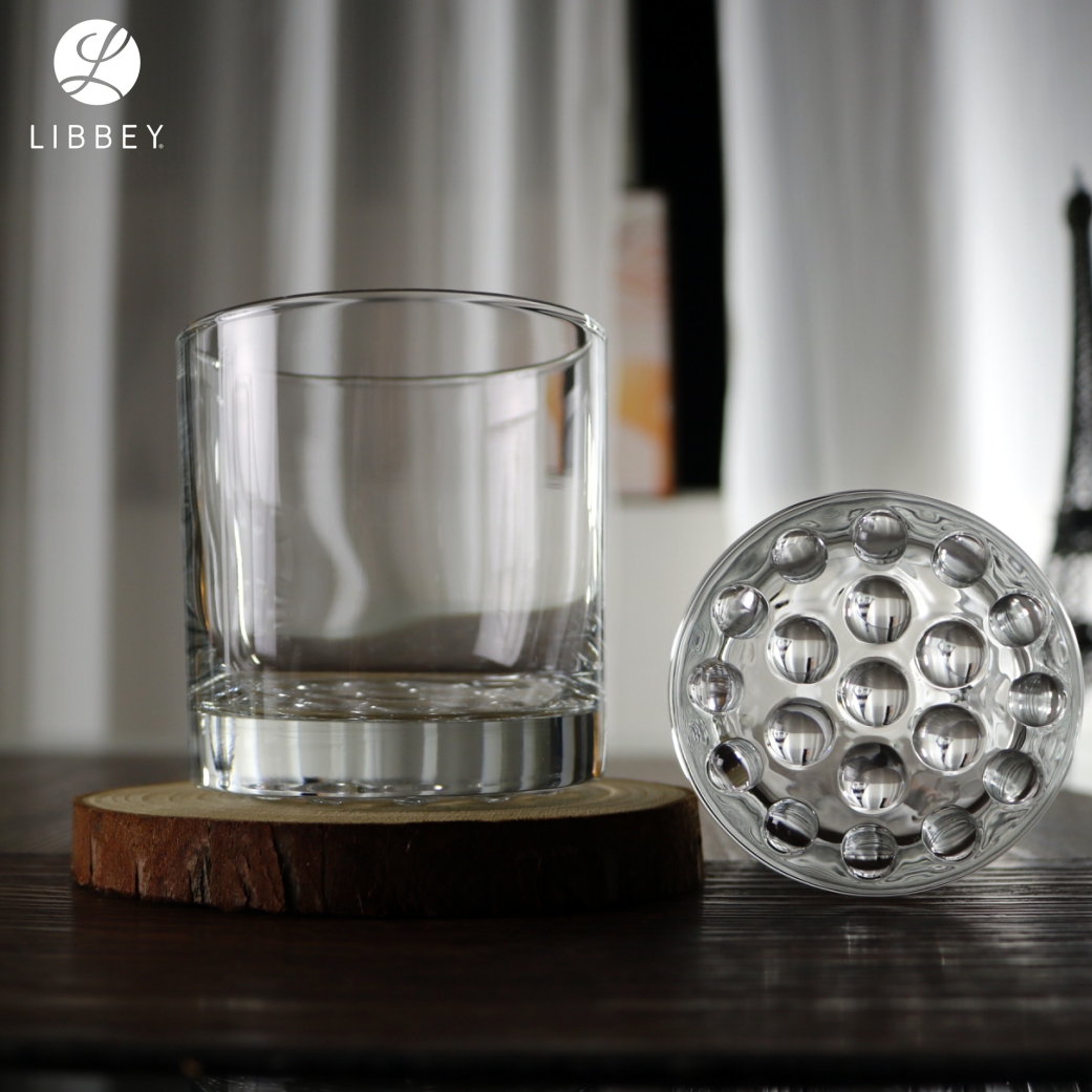 威士忌酒杯加厚珠点底部直身杯子