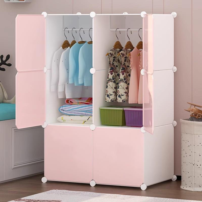 简易衣柜家用卧室出租房用经济型组装宿舍收纳柜子塑料布折叠衣橱