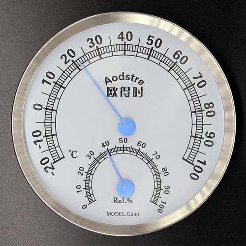 欧得时可壁挂温湿度计 温度计 湿度计 室内 不锈钢 指针 G600
