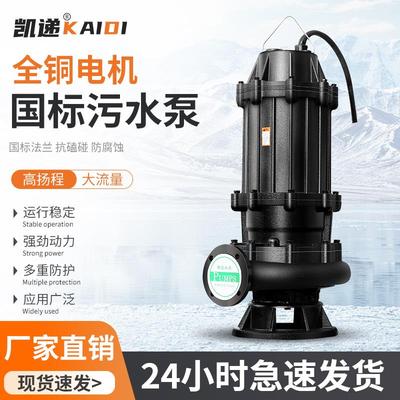 无堵塞排污泵11KW15KW18.5KW22KW30KW45KW潜水泵380V三相污水泵