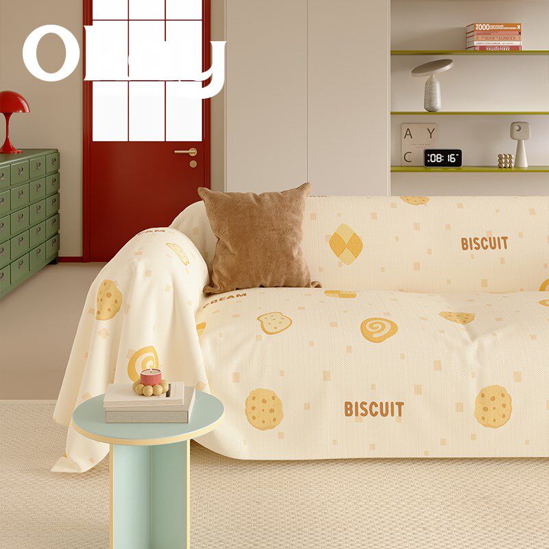 精选okay格子面包 可爱卡通沙发巾通用韩ins全包沙发盖布四季简约