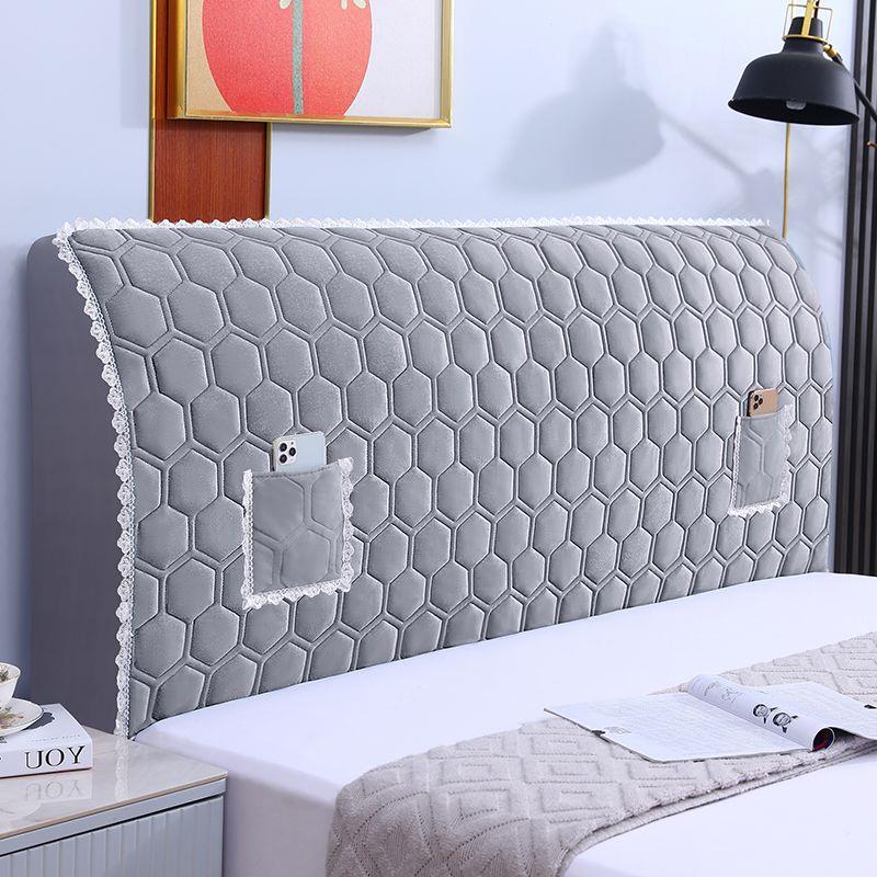 床头罩夹棉加厚全包床头套平面床头通用高档软包床头靠背防尘罩套