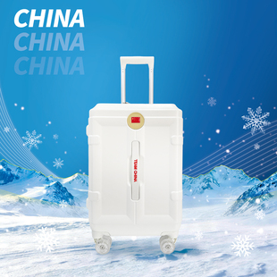 正品保障米兰冬奥会中国国家队专用冬韵行李箱自称重万向轮TSA锁