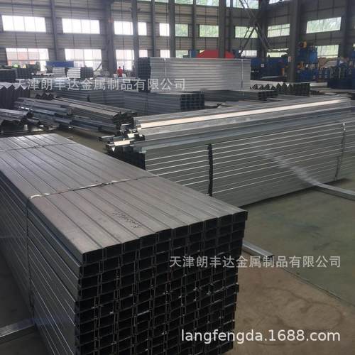 天津Q235B镀冷弯锌CC型钢 RZV幕墙用易焊接可冲孔锌C型檩条 镀型