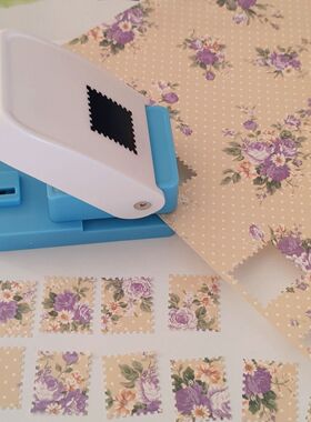 6个尺寸邮票压花器幼儿园diy手工制作大号压花机学生手账打孔器