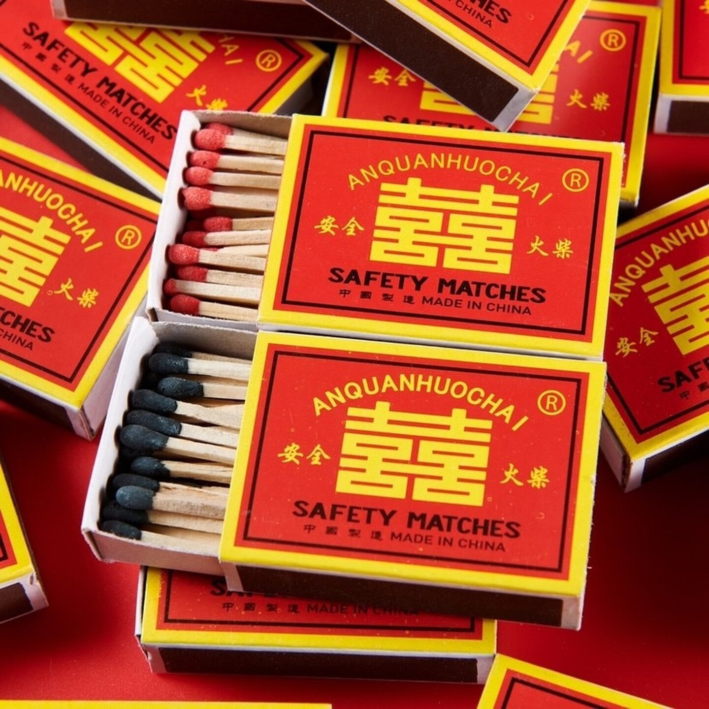 双喜老式怀旧火柴复古洋火手工通用结婚安全香薰野炊用打火机火材