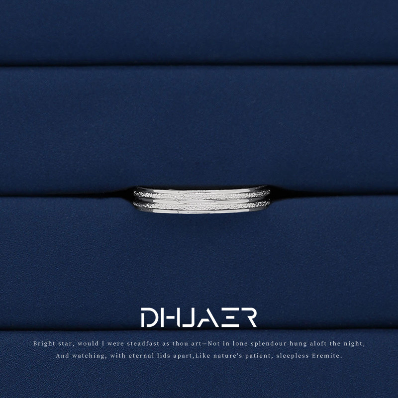 DIHUAER PT950铂金戒指男戒素戒设计感情侣男戒婚戒简约时尚