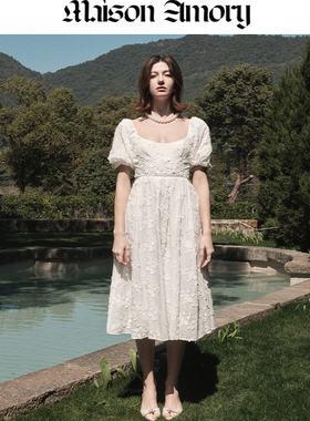 季末折扣|白色迷笛连衣裙Maiden Dress Maison Amory