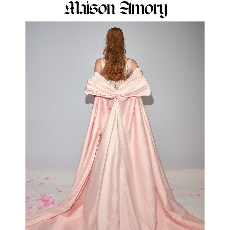 MaisonAmory灰粉色斗篷