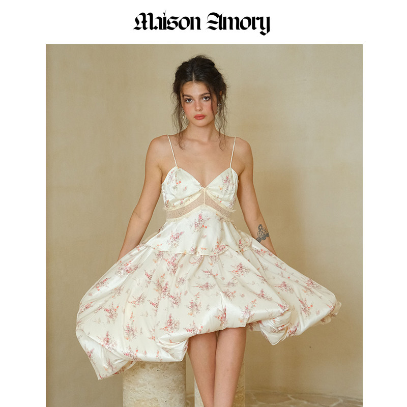 MaisonAmory黄底玫瑰花印花