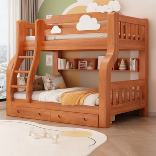 全实木上下床双层床儿童床两层高低床上下铺多功能组合子母床木床