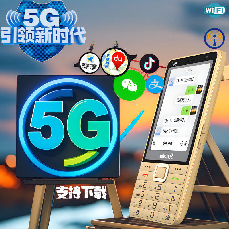 大按键大字体老人全网通5G触屏按键WiFi+热点语音王报号智能手机