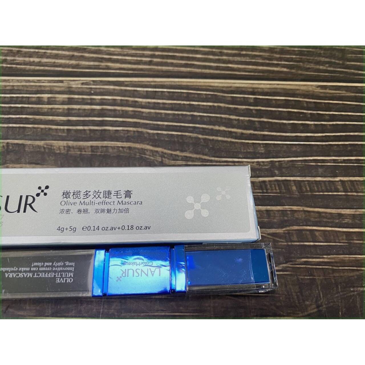 兰瑟橄榄多效睫毛膏浓密双头染色自然