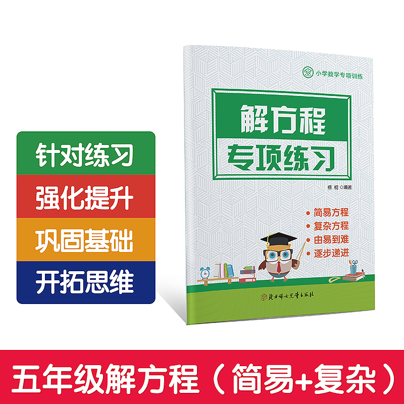 小学四五年级数学上下册列解方程简易复杂一元一次方程式计算专项练习人教北师版练习题最新专项训练