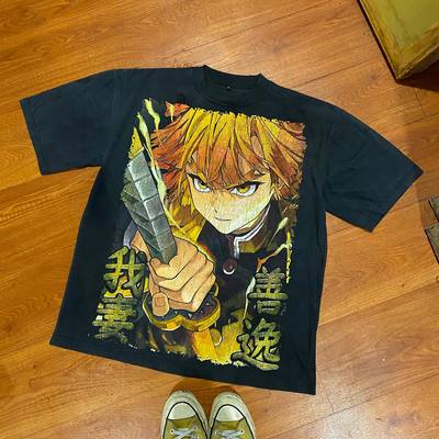 鬼灭之刃Demon Slayer Kimetsu no Yaiba我妻善逸印花短袖T恤