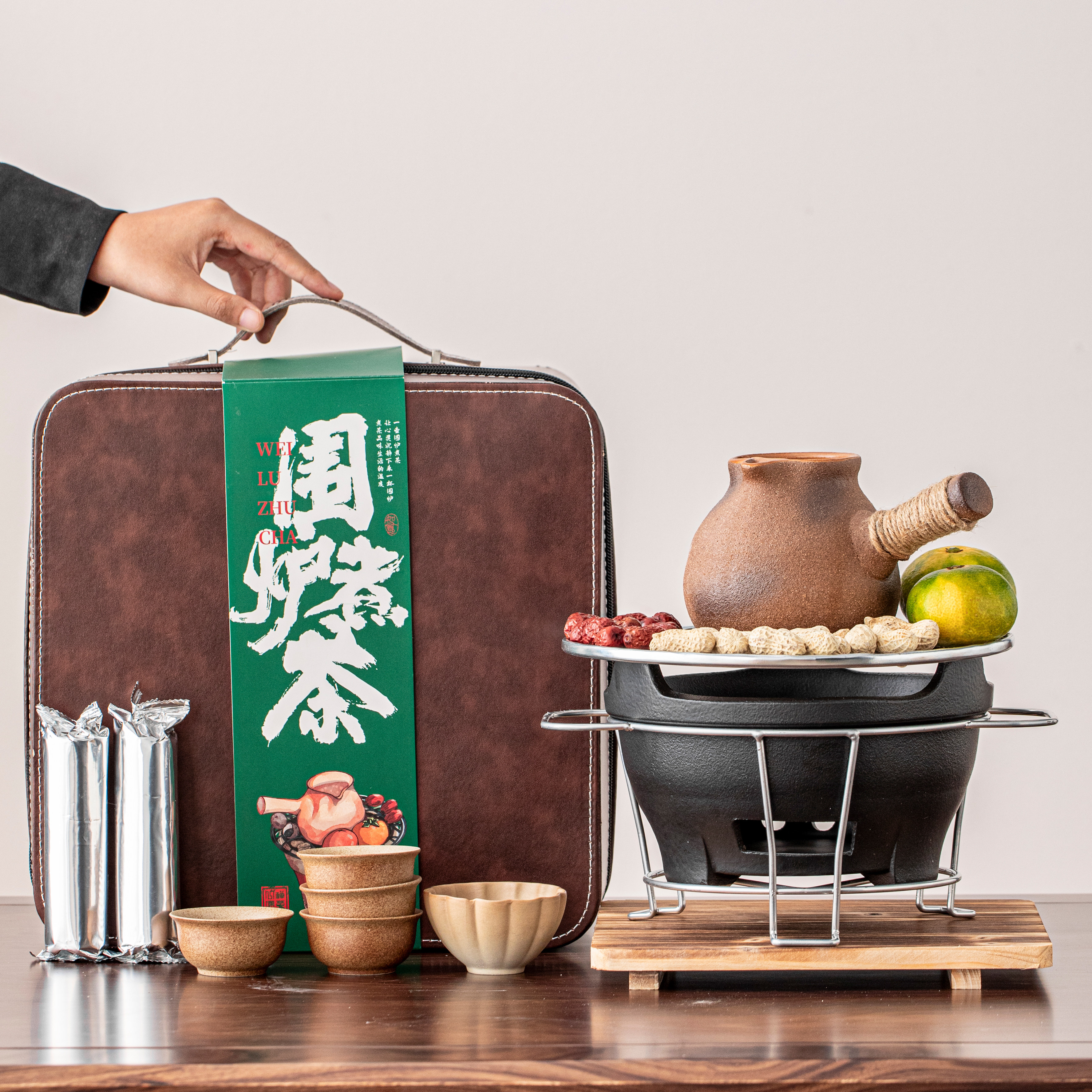 围炉煮茶茶壶炭炉器具全套炭火炉子工具配件专用炭冬天烤火炉套装