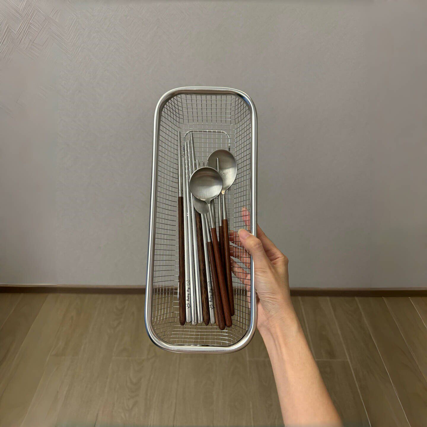 筷子沥水架家用厨房筷子勺子餐具收纳盒304不锈钢沥水置物架