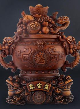 精美创意摆件聚宝盆客厅酒关玄柜装饰品摆设厂家直供