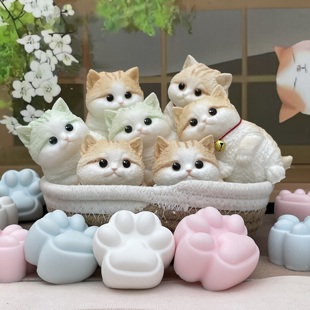 小鼻嘎猫咪捏捏乐硅胶迷你小猫金渐层软萌可爱儿童小玩偶手捏礼物