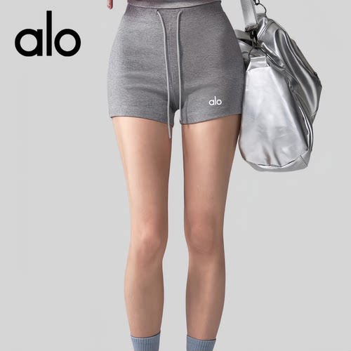 AIo 夏季运动短裤高腰抽绳跑步训练三分裤透气户外休闲瑜伽裤