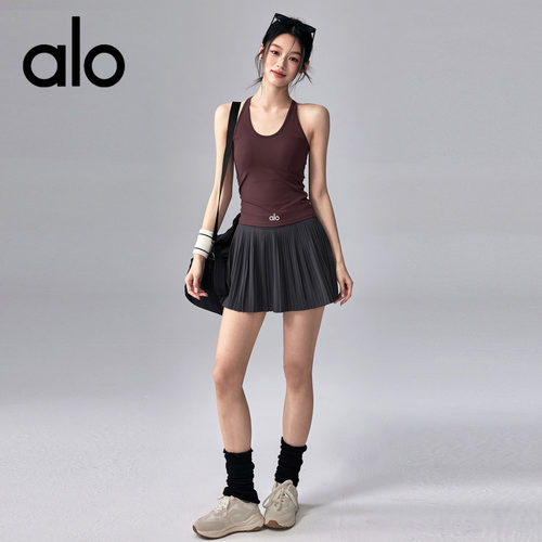 AIo 夏季运动短裙套装防走光百褶网球裙休闲跑步瑜伽半身裙