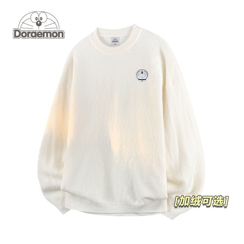 哆啦A梦圆领针织衫男冬季新款2025宽松休闲