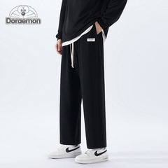 DORAEMON/哆啦A梦裤子男春秋冬季加厚加绒2024新款休闲运动阔腿裤