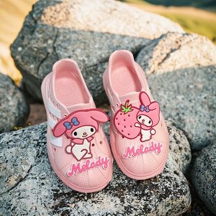女童卡通凉鞋2026夏季新款儿童防滑洞洞鞋沙滩鞋可下水溯溪鞋软底