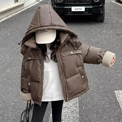 女童面包棉服冬季2026新款洋气中大童女孩棉袄冬装加厚棉衣外套潮