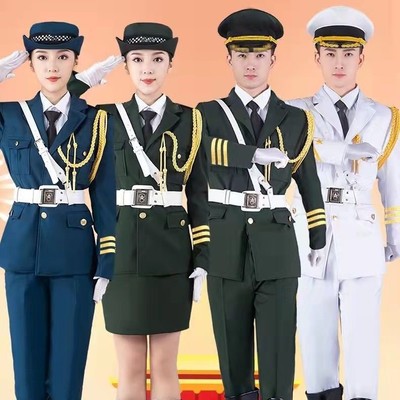 国旗班仪仗队服装高中学生升旗手服饰学校国旗护卫队演出套装礼服