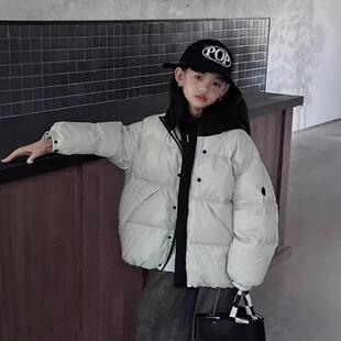 新款儿童羽绒服冬季男女童连帽休闲中大童宽松短款韩版厚外套