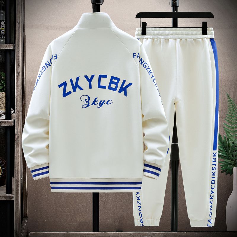 春秋款高档男士套装青少年时尚洋气情侣款2023爆款宽松跑步运动服