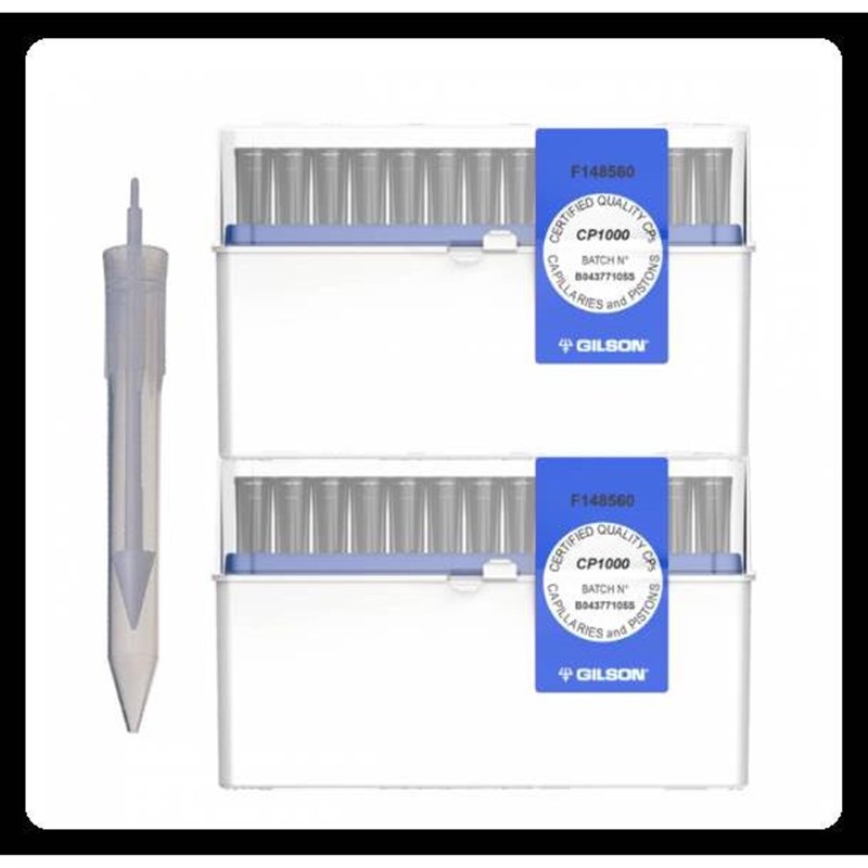 吉尔森CP1000毛细管活塞吸嘴 外置活塞移液器用 F148560 91根/盒*