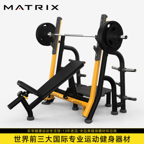 美国乔山MATRIX分离式卧推上斜椅MG-A679健身房举重力量练习器械