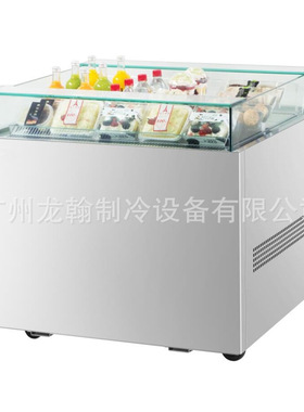 敞开式三明治保鲜柜蛋糕展示柜寿司水果西点商用冷藏中心岛柜