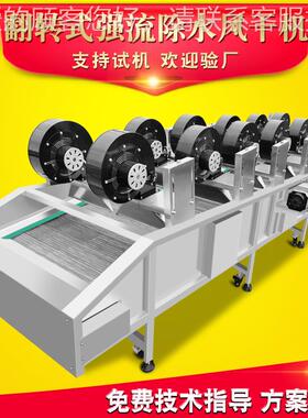 蔬菜线清洗风干流水沥 全自动香菇除水VRK 机商用菠菜水风干机