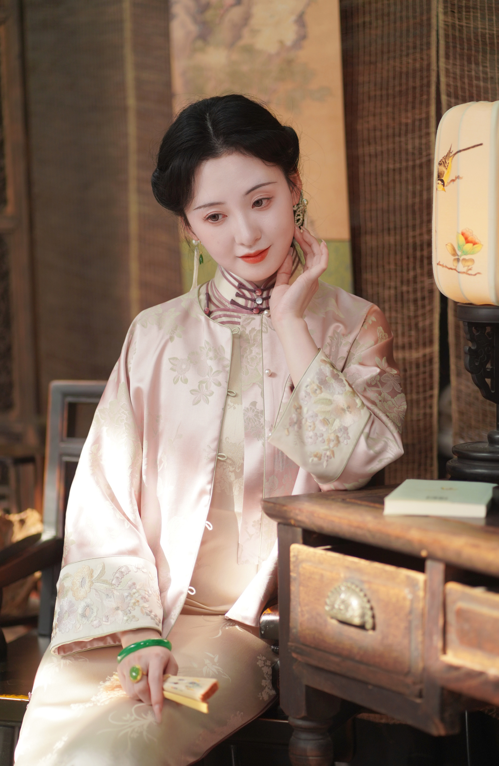 花满楼｜2025新款新中式国风上衣新中式圆领重工绣花女装外套日常