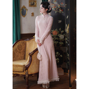 松间月｜2025秋冬羊毛针织弹力民国复古大小姐特别漂亮掐腰旗袍