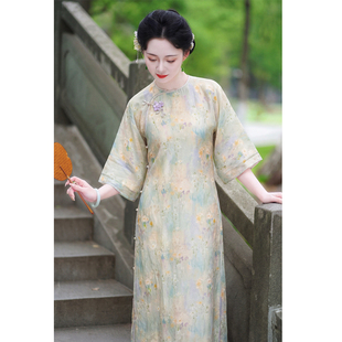 春欲晚｜ 2026春季新款无领倒大袖旗袍