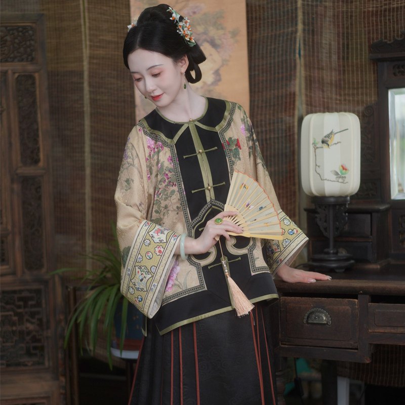 【竹梦松】复古重工刺绣真丝如意中式对襟上衣清汉女袍褂中国风