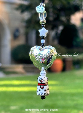 【Dalmatian】bonbon原创可爱斑点小狗手机挂件手机链ccd相机链