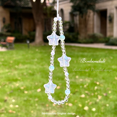 【Cute Star 】bonbon原创星星粉透可爱手机挂件手机链ccd相机链