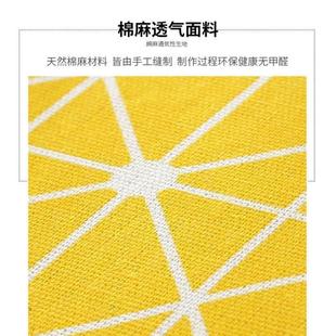 椅垫棉麻凳子蹄形座垫椅子坐垫餐桌椅桌椅日式 实木北欧四季 马蹄形